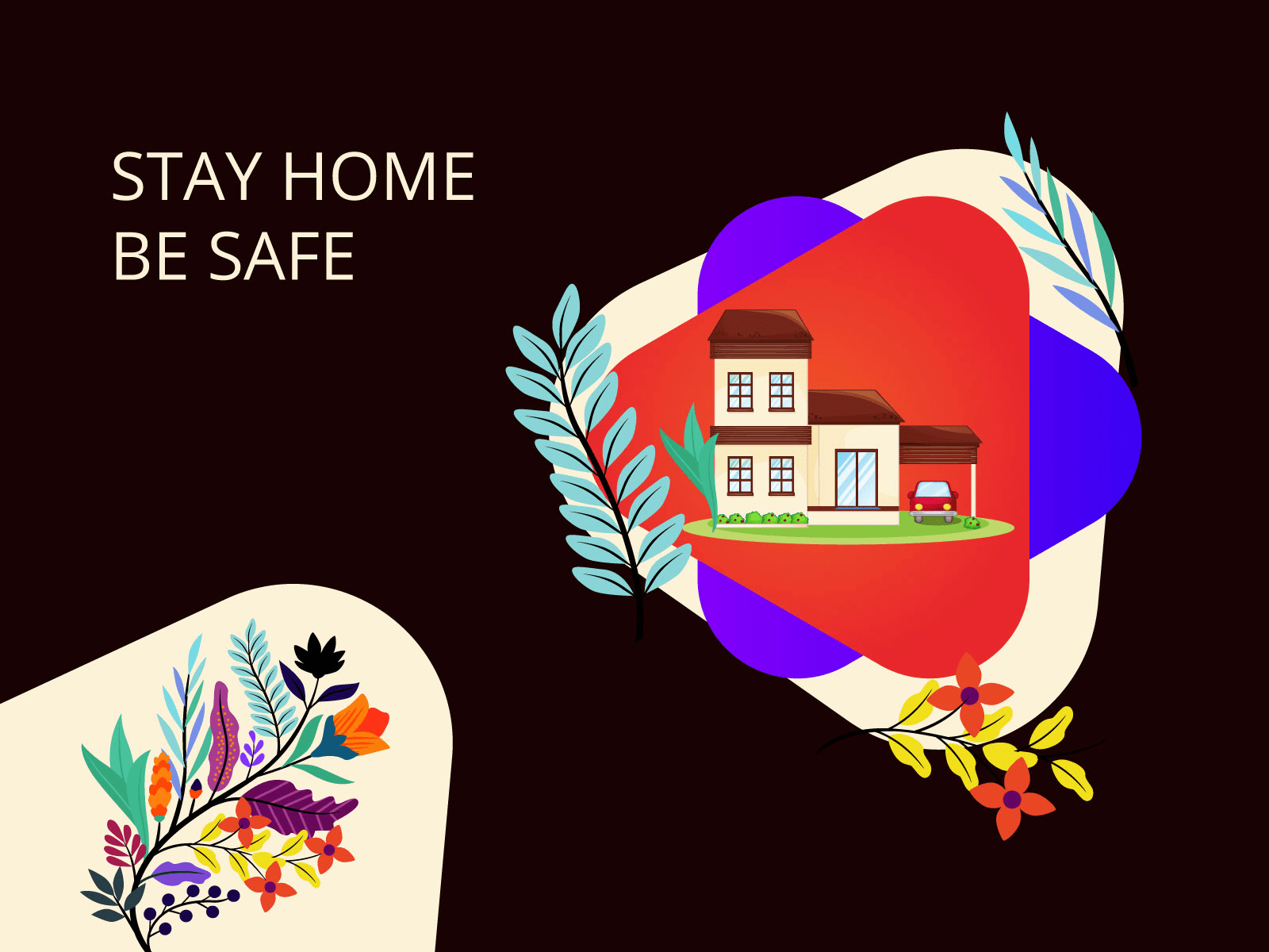 Stay Home, Be Safe – Social Media Post by Al-amin Hossain
