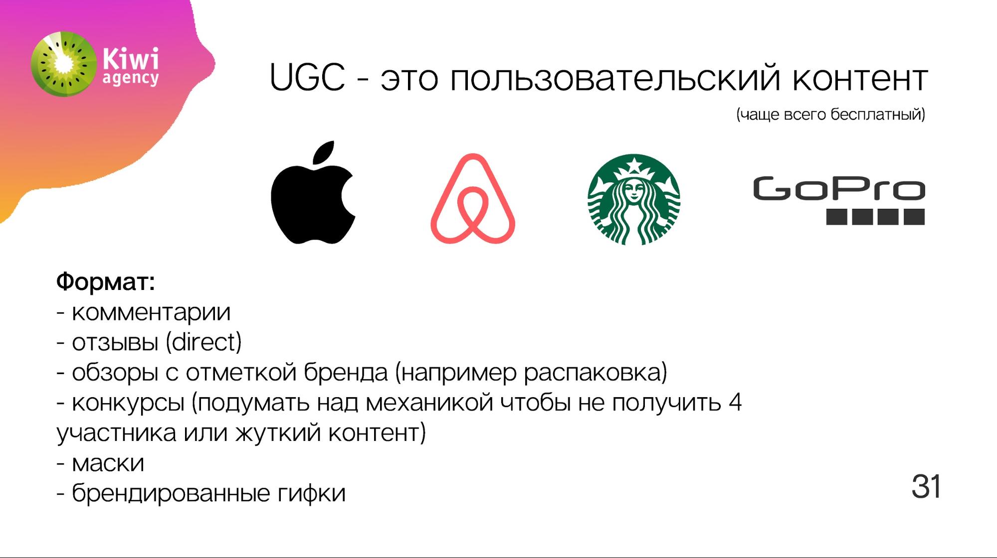 Apple, AirBnB, Starbucks, GoPro активно используют в своих аккаунтах UGC