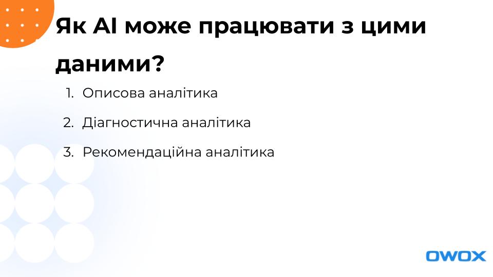 Як AI може працювати з цими даними?