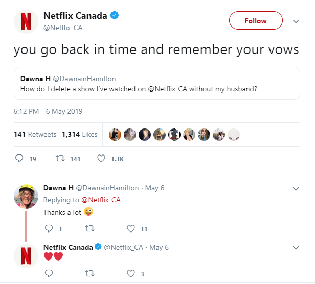 Также Netflix отвечает на самые забавные комментарии аудитории