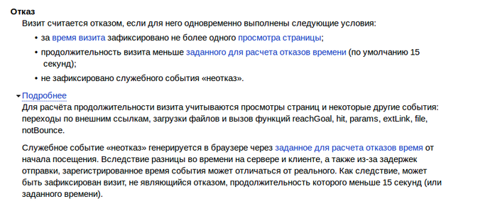 Что такое отказ в понимании Яндекса