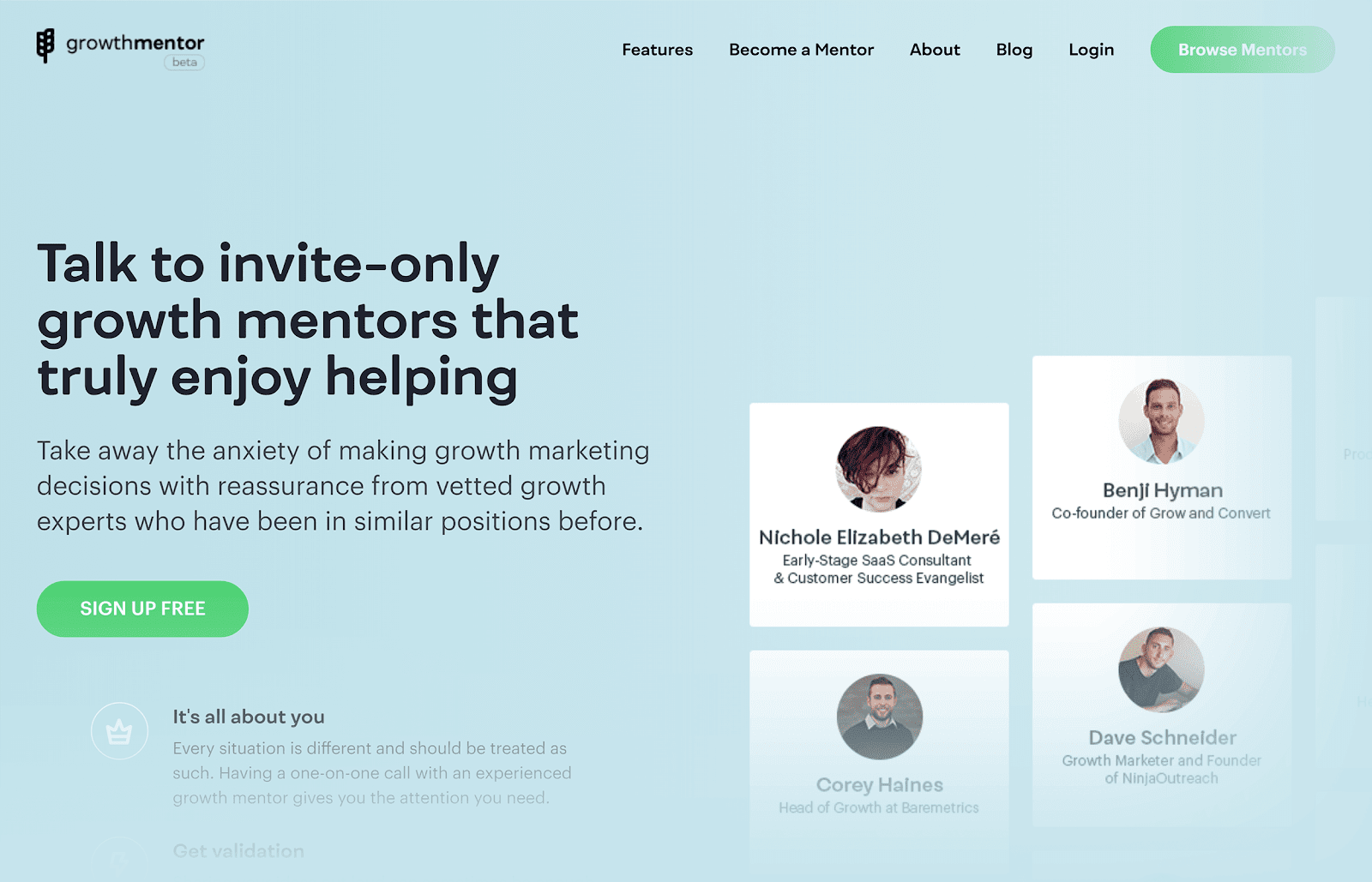 GrowthMentor – Homepage