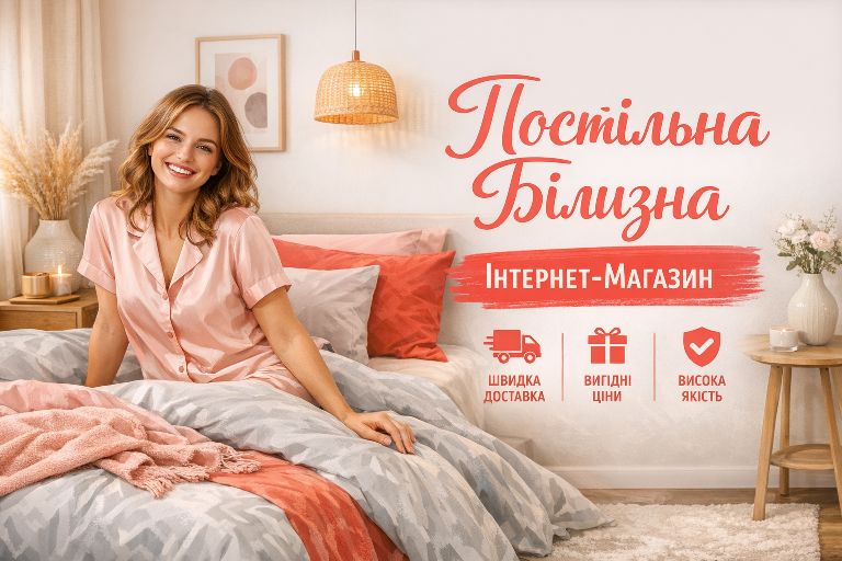 Інтернет магазин постільної білизни. Креатив - варіант 1