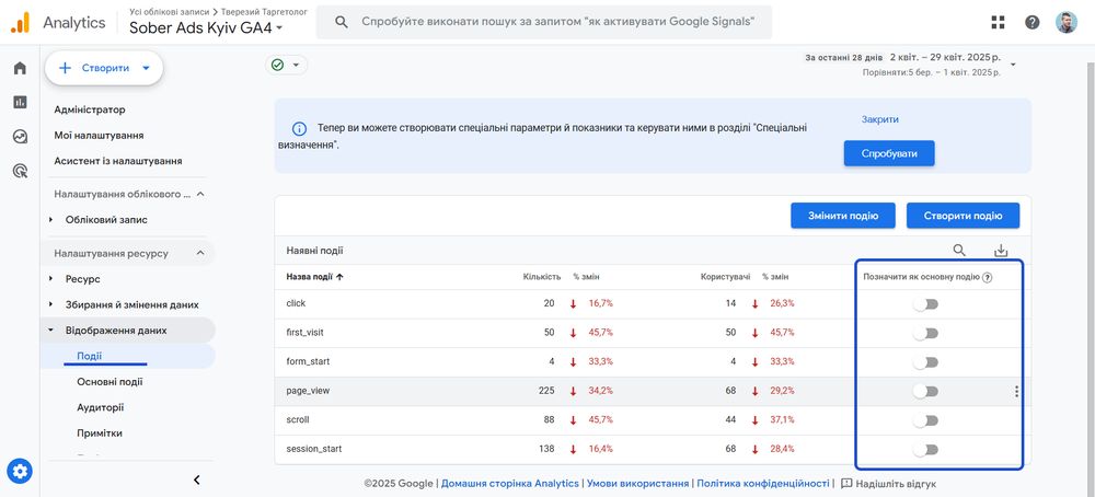 Перетворення подій в основні