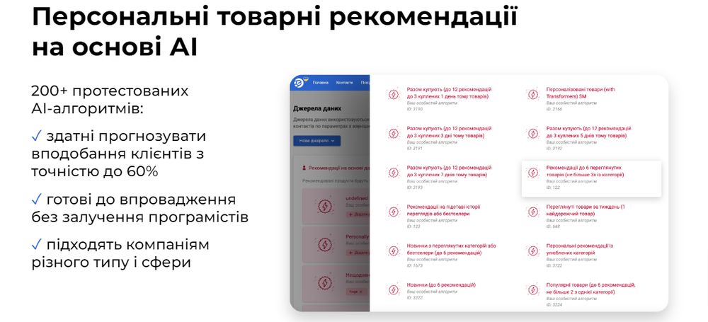 Персональні товарні рекомендації на основі AI